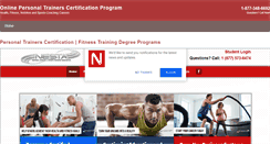 Desktop Screenshot of personaltrainerscertification.org