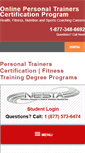 Mobile Screenshot of personaltrainerscertification.org